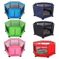 130cm Baby Playpen Indoor Safety Fence with Gate for Toddlers and Infants
