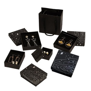 20x Holographic Silver Foil Jewelry Box for Earrings Bracelets Rings Packing Box