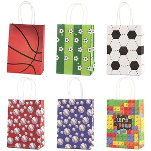 30PCS Fashion Ball Kraft Paper Gift Bag Festivals gift tote bag Party Favor Bag