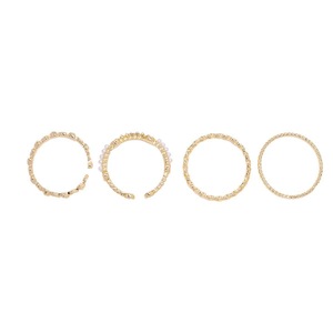 4pcs Simple Design Sense Rings Elegant and Modern Jewelry Set for Advanced Style
