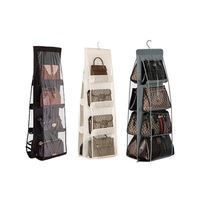 8 Pocket Double-sided Bag Handbag Storage Holder Hanging Organizer Shelf