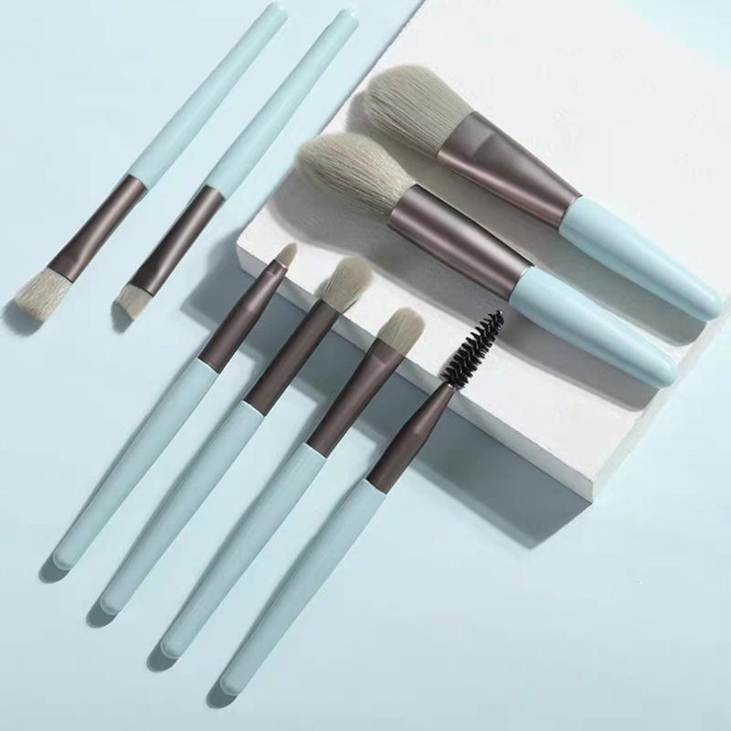8PCS Eyeshadow Makeup Brush Set Travel Cosmetic Brushes Kit Brushes Kit with Bag