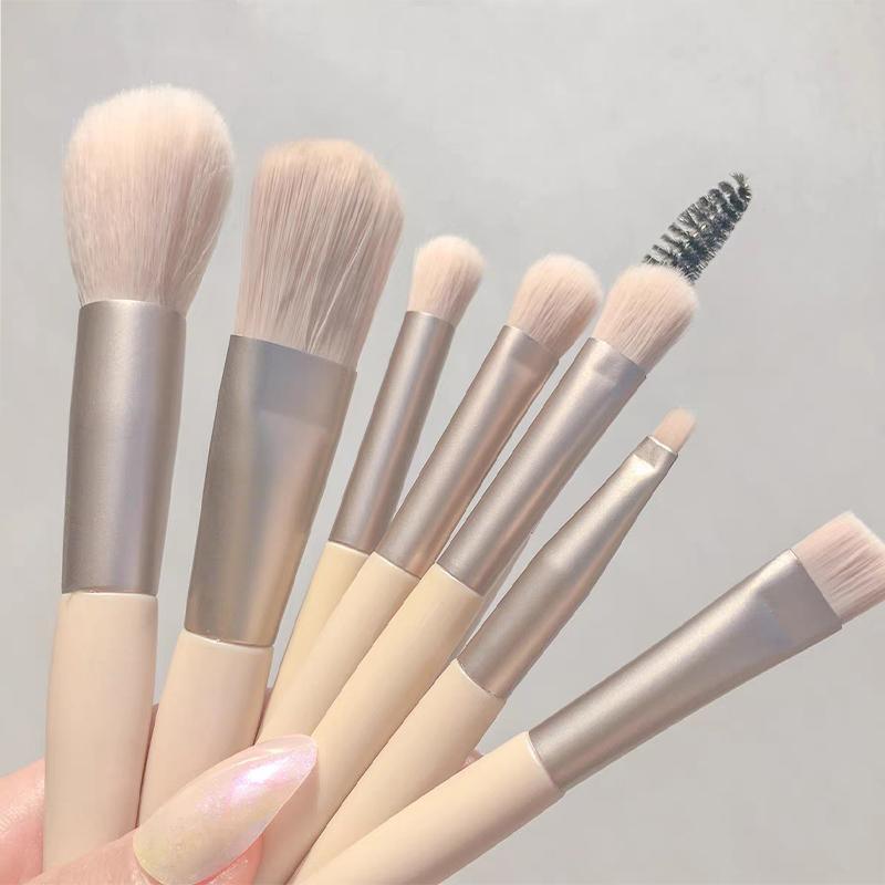 8PCS Eyeshadow Makeup Brush Set Travel Cosmetic Brushes Kit Brushes Kit with Bag