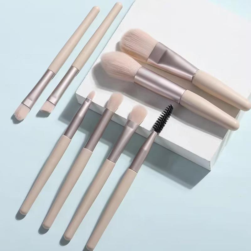 8PCS Eyeshadow Makeup Brush Set Travel Cosmetic Brushes Kit Brushes Kit with Bag