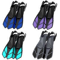 Adjustable Diving Flippers Swim Fins for Snorkeling Freestyle Training Gear