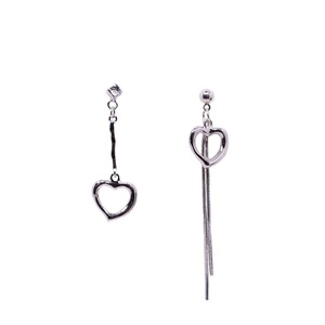 Asymmetrical Love Tassel Earrings Long Drop Dangle Jewelry for Women Fashion