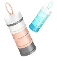 Baby Milk Powder Formula Dispenser 4 Layers Bottle Container Food Storage Box