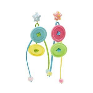 Candy-Coloured Braided Button Earrings Long Tassels Fashion Jewelry Gift