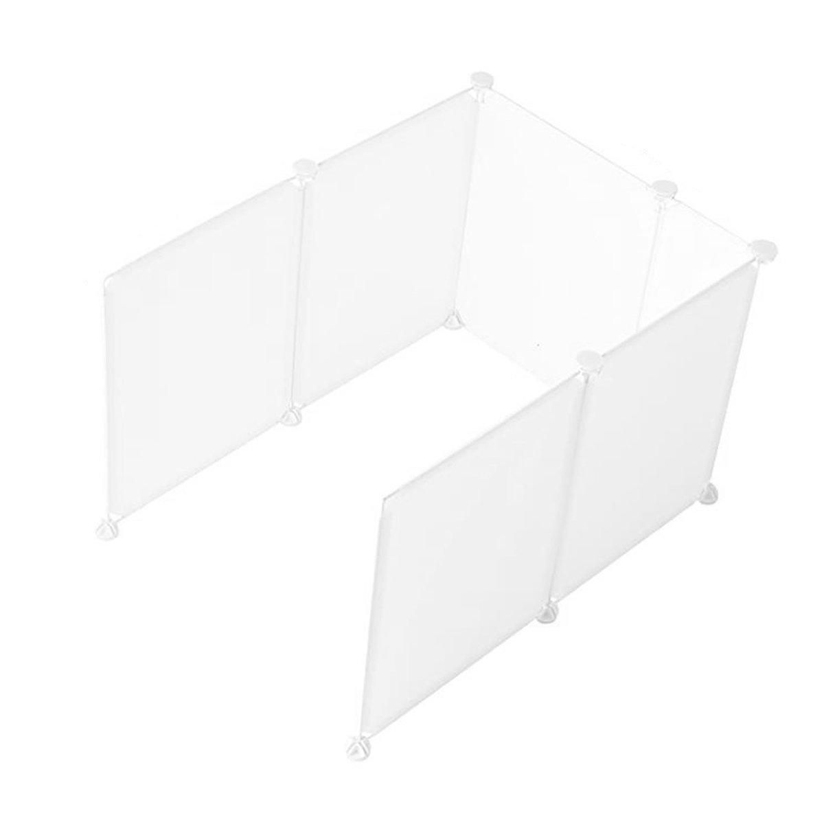 VICASKY 3-Piece Cat Litter Box Splash Guard - Privacy Enclosure To Contain Mess, Easy Assembly (Black)