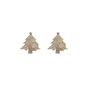 Christmas Tree Stud Earrings Women Festive Holiday Jewelry Gift Accessories