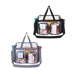 Clear Tote Bag Plastic Transparent Purse Handbag Zipper Security Event Stadium