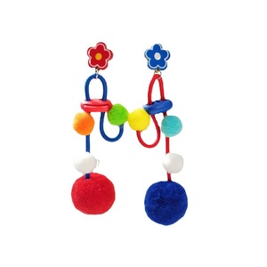 Colour Matching Hairball Earrings Long Fringe Bohemian Style Statement Jewelry