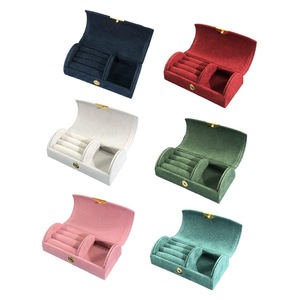 Compact Travel Jewelry Organizer Storage Box for Rings Earrings Necklace Case