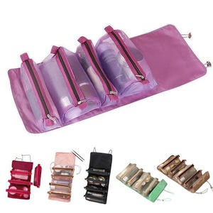 Cosmetic Bag Drawstring Makeup Case Storage Roll Bag Portable Carry Box Travel