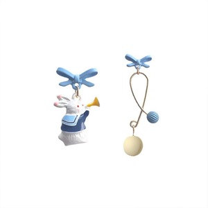 Cute Bunny Asymmetrical Earrings Sweet Jewelry Women Fashion Accessories