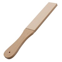 Dual Sided Leather Blade Strop Cutter Razor Sharpener Polishing Wooden Handle