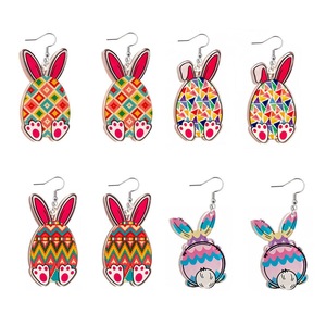 Easter Acrylic Bunny Earrings Cute Cartoon Rabbit Jewelry Spring Holiday Gifts