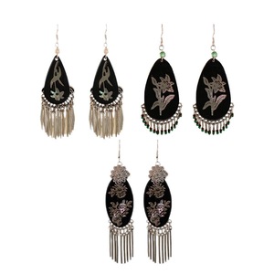 Elegant Chinese Style Silver Tassel Fringe Earrings Women Fashion Jewelry