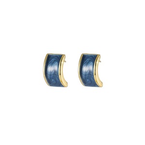 Elegant Geometric Halo Blue Vintage Stud Earrings Fashion Jewelry for Women
