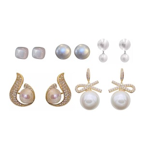 Elegant Simple Pearl Earrings Various Styles For Women Ladies Jewelry Gift