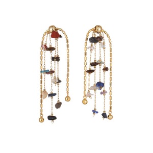 Fashion Earrings Colourful Natural Stone Tassel Earrings Women Jewelry Gift