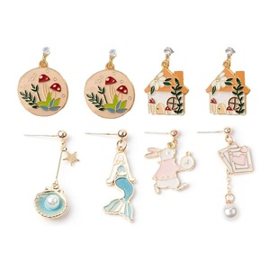 Geometric Cartoon Earrings for Kids Cute Fun Jewelry for Girls Fashion Gift
