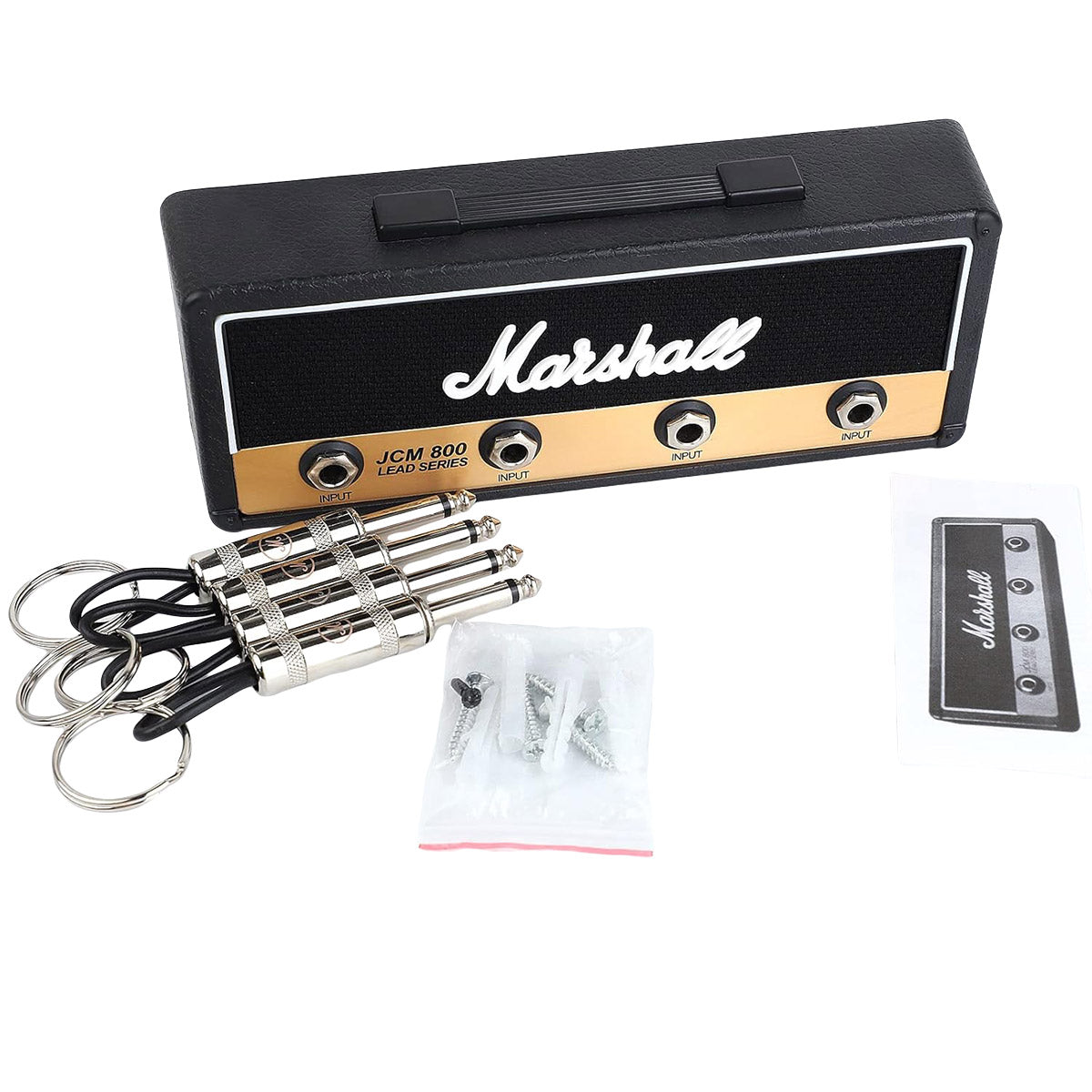 Buy Guitar Plug Key Chain Wall Mount Holder Black Wall Storage Rack for ...