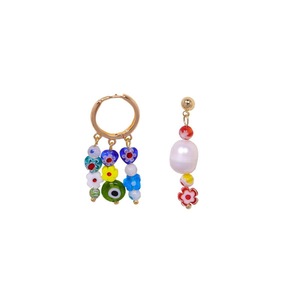 Handmade Colorful Flower Beaded Earrings Bohemian Fashion Jewelry Gift