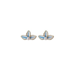 Haze Blue Earrings Vintage Temperament Stud Earrings Fashion Jewelry for Women