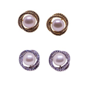 High Grade Elegant Pearl Earrings Fashion Jewelry Round Statement Earrings