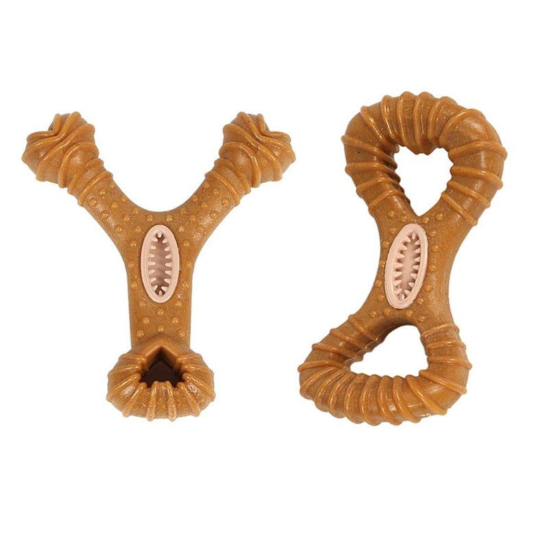 Buy Interactive Dog Food Toy Leaky Bone Shape Chew Grinding Pet Treat