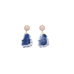 Irregular Haze Blue Earrings For Women Vintage Style Elegant Fashion Jewelry