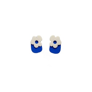 Klein Blue Flower Earrings for Women Fashion Jewelry Elegant Gift for Her