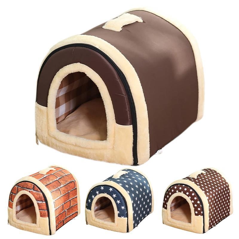 Buy L Size Pet House Kennel Soft Igloo Beds Cave Cat Puppy Bed Warm ...