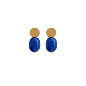 Modern Clashing Blue Earrings For Women Vintage Style Elegant Statement Jewelry