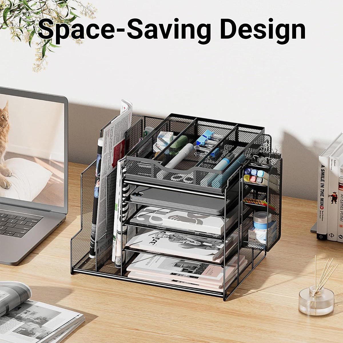 Two Layer File Rack Buy Multi Layer Desktop File Rack Storage Organizer Black Plastic for ...