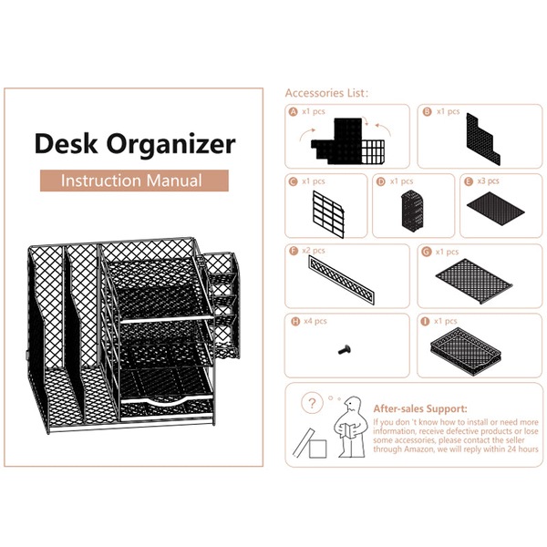 Buy Multi Layer Desktop File Rack Storage Organizer Black Plastic for ...