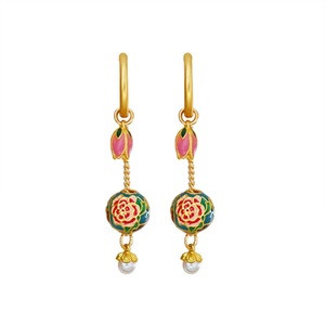 New Chinese Retro Tulip Earrings with Fringe Simple Elegant Design Jewelry