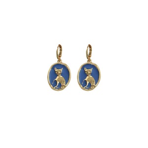 Oval Cat Earrings for Women Sweet Fashion Ear Buckle High Sense Jewelry Gift
