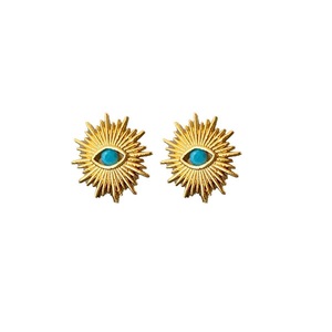 Retro Art Demon Eyes Stud Earrings Unique Design Gothic Fashion Jewelry Girl
