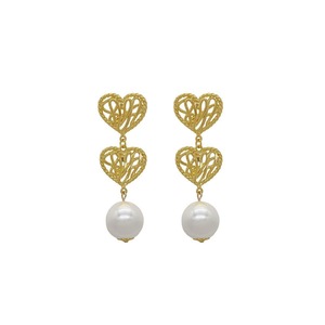 Retro Hollow Twist Imitation Pearl Earrings Fashion Statement Jewelry Gift