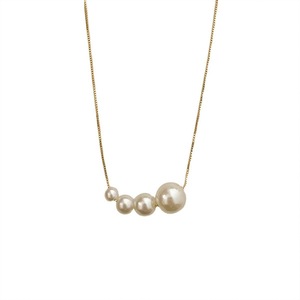 Simple Pearl Necklace with Four Small Elegant Pearls Classic Jewelry Gift