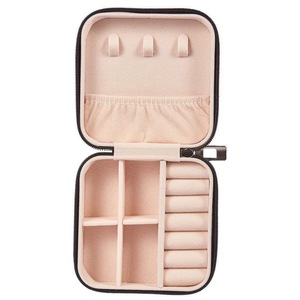 Travel Jewelry Organizer Box Portable Leather Storage Ornaments Ring Earrings