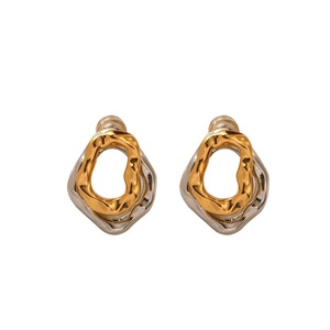 Two Tone Earrings For Women Fashion Studs Colourful Jewelry Accessories Gift