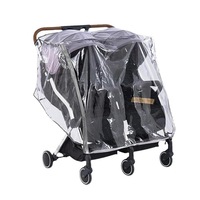 Universal Baby Stroller Rain Cover Windshield Rainproof Double Warm Cover