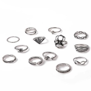 Vintage Boho Knuckle Ring Set 11-15PCS Punk Midi Finger Rings Jewelry Gift