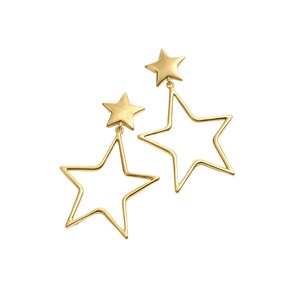 Vintage Openwork Star Earrings Elegant Fashion Jewelry for Women Chic Gift Ideas