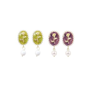 Vintage Rose Flower Earrings Oval Studs Elegant Jewelry for Women and Girls Gift