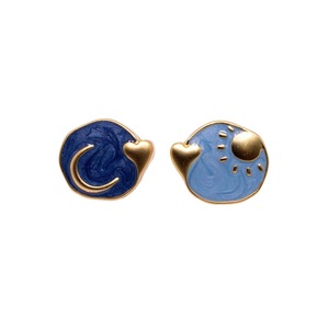 Vintage Sun Moon Heart Earrings Bohemian Style Jewelry for Women Trendy Fashion