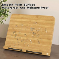 Wooden Adjustable Reading Stand Multifunctional Book Holder Bracket for Desk